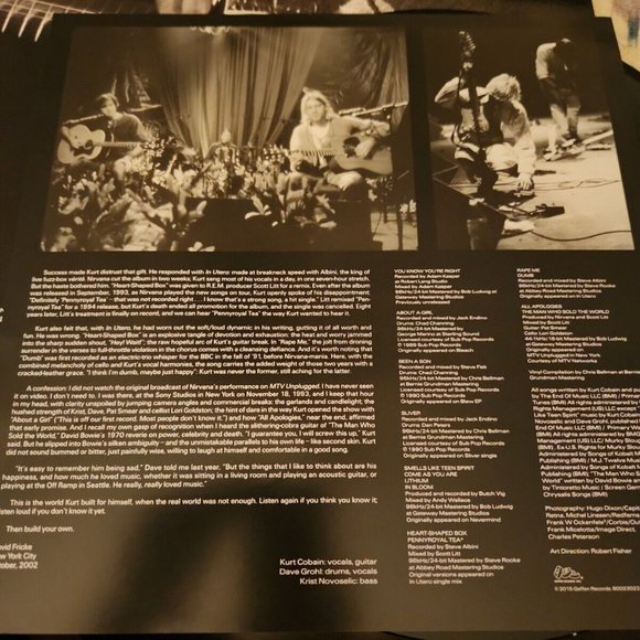 NIRVANA Self-Titled Vinyl LP Greatest Hits 2015 Geffen with Insert - Picture 4 of 5